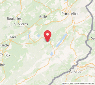Map of Vaux-et-Chantegrue, Bourgogne-Franche-Comté