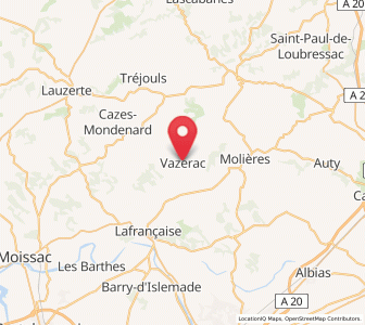 Map of Vazerac, Occitanie