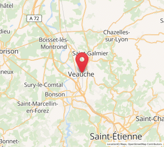 Map of Veauche, Auvergne-Rhône-Alpes