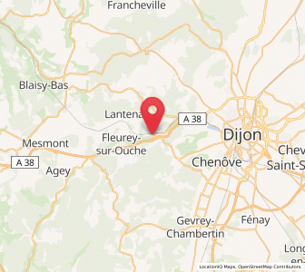 Map of Velars-sur-Ouche, Bourgogne-Franche-Comté