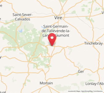 Map of Vengeons, Normandy