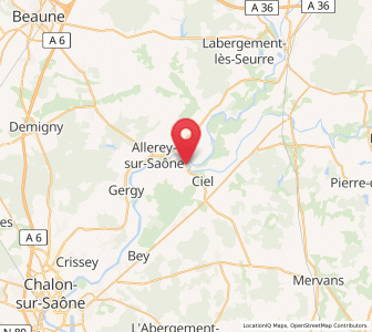 Map of Verdun-sur-le-Doubs, Bourgogne-Franche-Comté