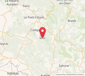 Map of Vesc, Auvergne-Rhône-Alpes