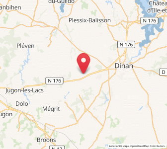 Map of Vildé-Guingalan, Brittany