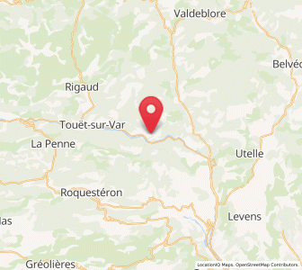 Map of Villars-sur-Var, Provence-Alpes-Côte d'Azur