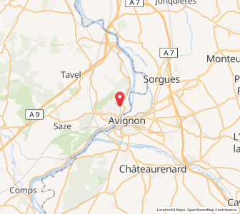Map of Villeneuve-lès-Avignon, Occitanie