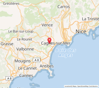 Map of Villeneuve-Loubet, Provence-Alpes-Côte d'Azur