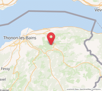 Map of Vinzier, Auvergne-Rhône-Alpes