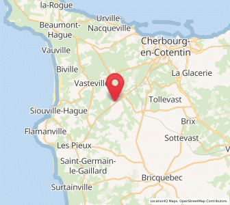 Map of Virandeville, Normandy