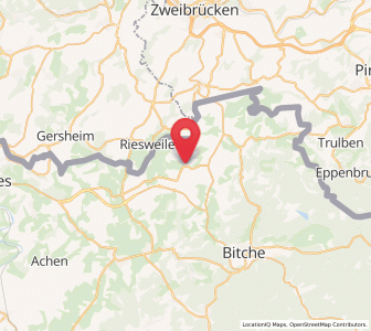 Map of Wollmünster, Grand Est