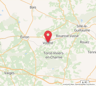 Map of Voutré, Pays de la Loire