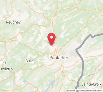 Map of Vuillecin, Bourgogne-Franche-Comté