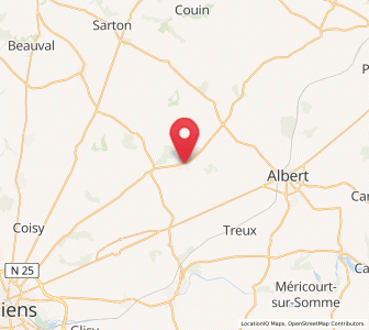 Map of Warloy-Baillon, Hauts-de-France