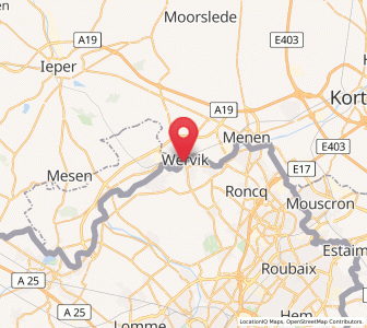 Map of Wervicq-Sud, Hauts-de-France