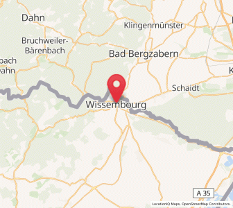 Map of Weißenburg, Grand Est