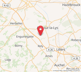 Map of Witternesse, Hauts-de-France