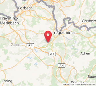 Map of Woustviller, Grand Est
