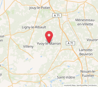 Map of Yvoy-le-Marron, Centre