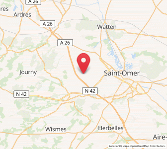 Map of Zudausques, Hauts-de-France