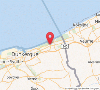 Map of Zuydcoote, Hauts-de-France