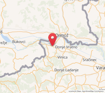 Map of Babinec, County of Varaždin