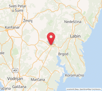 Map of Barban, Istria