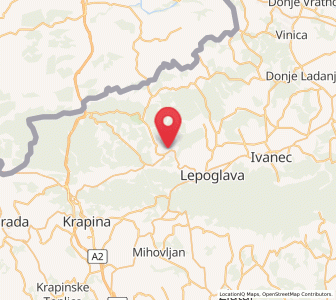 Map of Bednja, County of Varaždin