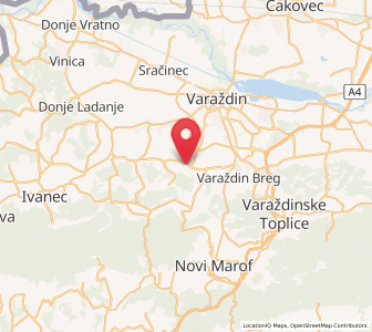 Map of Beretinec, County of Varaždin
