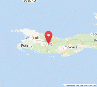 Map of Blato, Dubrovnik-Neretva