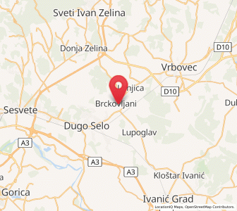 Map of Brckovljani, County of Zagreb