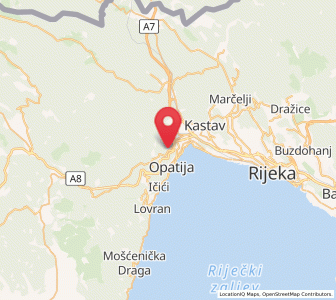 Map of Bregi, County of Primorje-Gorski Kotar