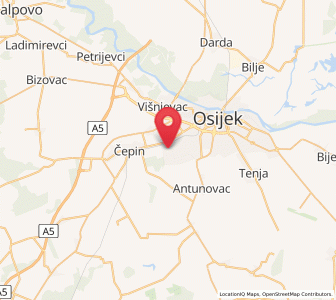 Map of Briješće, County of Osijek-Baranja