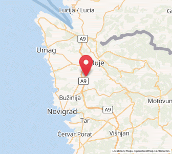 Map of Brtonigla, Istria