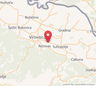 Map of Čemernica, County of Virovitica-Podravina