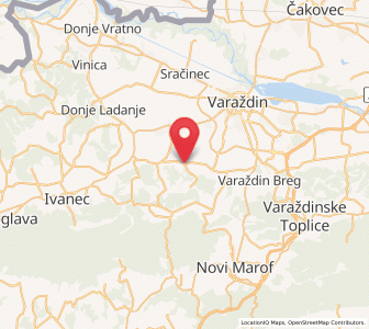 Map of Črešnjevo, County of Varaždin