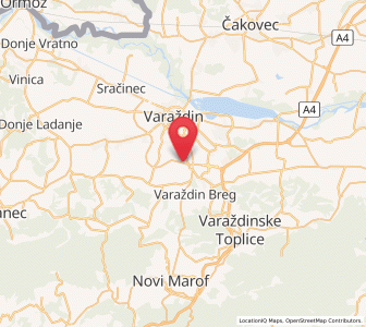Map of Črnec Biškupečki, County of Varaždin