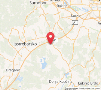Map of Donja Zdenčina, County of Zagreb