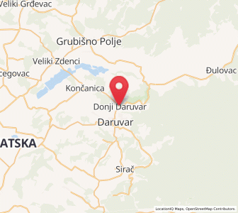 Map of Donji Daruvar, Bjelovar-Bilogora