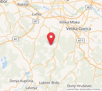 Map of Donji Dragonožec, City of Zagreb