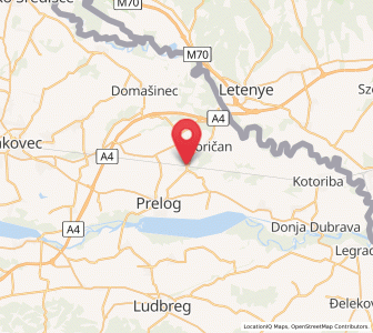 Map of Donji Kraljevec, County of Međimurje