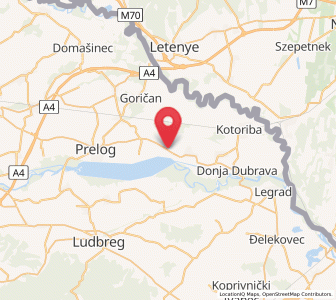 Map of Donji Mihaljevec, County of Međimurje
