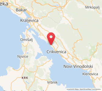 Map of Dramalj, County of Primorje-Gorski Kotar