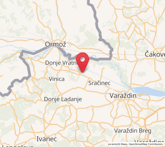 Map of Družbinec, County of Varaždin