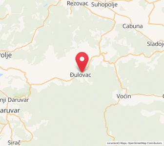Map of Ðulovac, Bjelovar-Bilogora