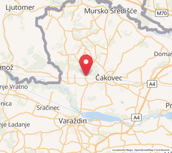 Map of Dunjkovec, County of Međimurje