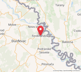 Map of Ferdinandovac, County of Koprivnica-Križevci