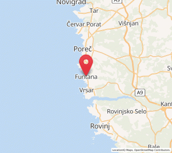 Map of Funtana, Istria