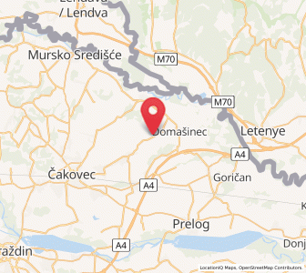 Map of Gardinovec, County of Međimurje