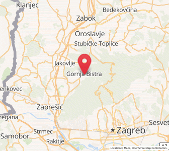 Map of Gornja Bistra, County of Zagreb