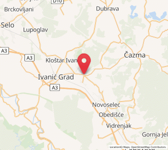 Map of Graberje Ivanićko, County of Zagreb